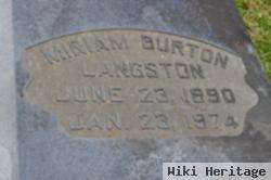 Miriam Burton Langston