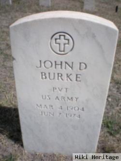 Pvt John D Burke