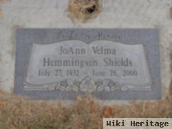 Joann Velma Hemmingsen Shields