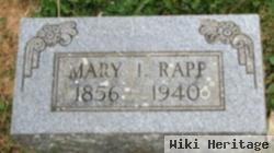 Mary I Rapp