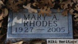 Mary A Rhodes