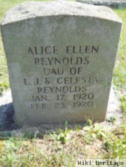 (Infant) Alice Ellen Reynolds