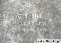 Samuel Percy "sam" Rice, Jr