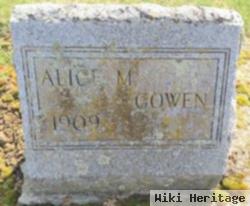 Alice M Gowen