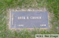 Rhea K Cronin