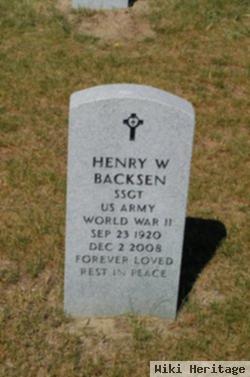 Henry William "hank" Backsen