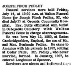 Joseph Finch Pedley