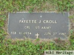 Corp Fayette J Croll