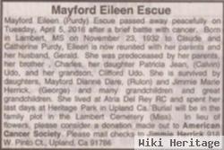 Maryford Eileen Purdy Escue