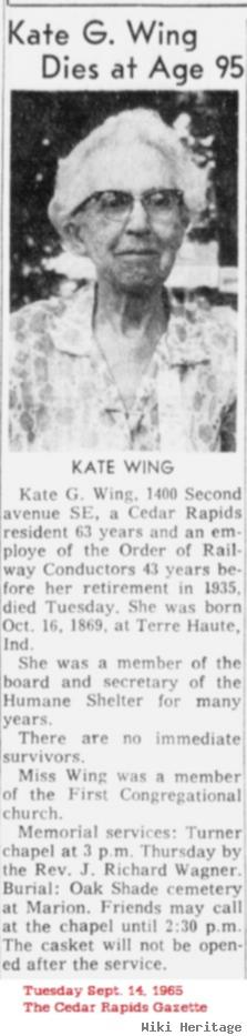 Catherine Gay "kate" Wing