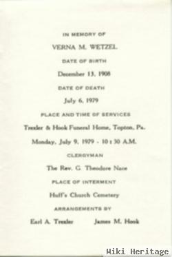 Verna M. Wetzel