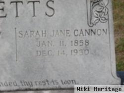 Sarah Jane Cannon Metts