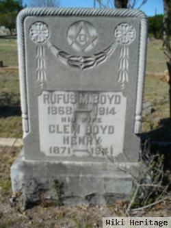 Rufus M Boyd