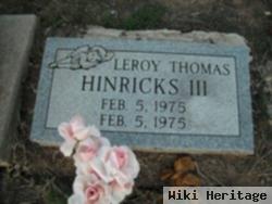 Leroy Thomas Hindricks, Iii