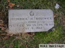 Pfc Frederick H Bostwick