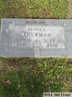 Bessie E Thurman