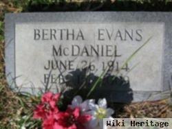 Bertha Irene Evans Mcdaniel