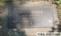 Col Paul F Helmick