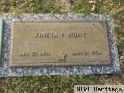 Vineta F Hunt