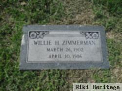 Willie H Zimmerman