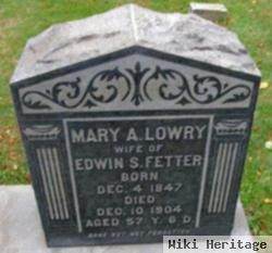 Mary Ann Lowry Fetter