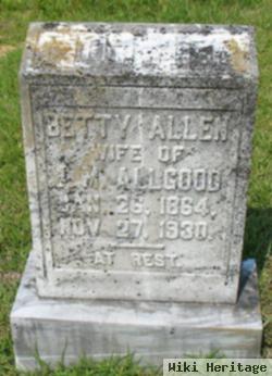 Elizabeth "betty" Allen Allgood