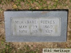 Miles Anderson (Babe) Reeves