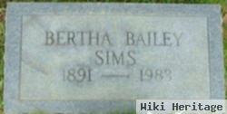 Bertha M Bailey Sims