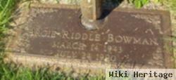 Argie Ines Riddle Bowman