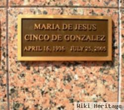 Maria De Jesus Cinco De Gonazlez