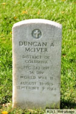 Duncan A Mciver