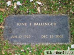 Ione I Marburger Ballinger