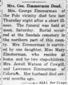 Louisa Jane "lou" Graham Zimmerman