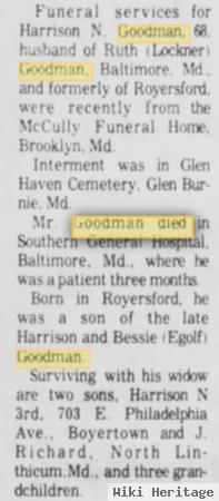 Harrison Newton Goodman, Sr