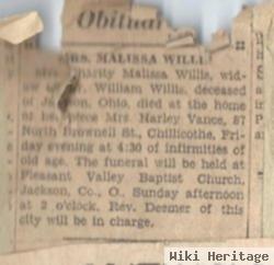 Charity Malissa Hickman Willis