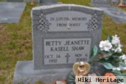 Betty Jeanette Kasell Shaw