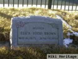 Elizabeth Ann "eliza" Marcum Todd Brown