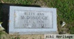 Betty Ann Mcdonough