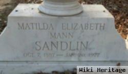 Matilda Elizabeth Mann Sandlin