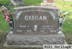 John F Geegan