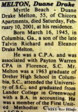 Duane Drake Melton, Sr