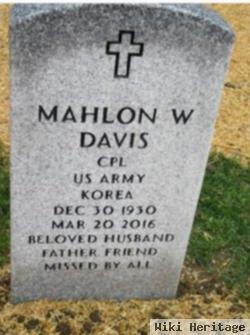 Mahlon W Davis