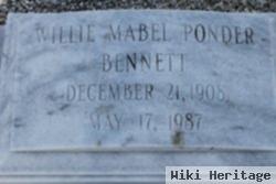 Willie Mabel Ponder Thaggard Bennett