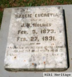 Sallie Lucretia Sink Holmes