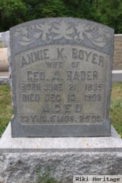 Annie K. Boyer Rader