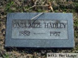 Onia Ann Mize Hadley