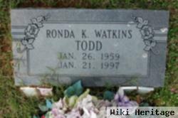 Rhonda K Watkins Todd