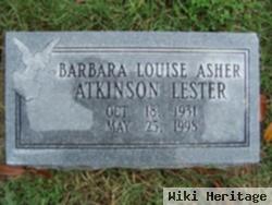 Barbara Louise Asher Atkinson Lester