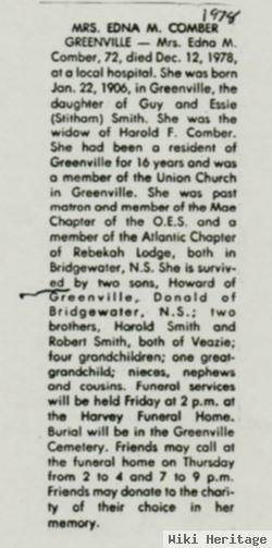 Edna M. Smith Comber