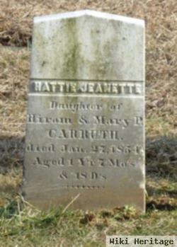 Harriet Jeanette "hattie" Carruth